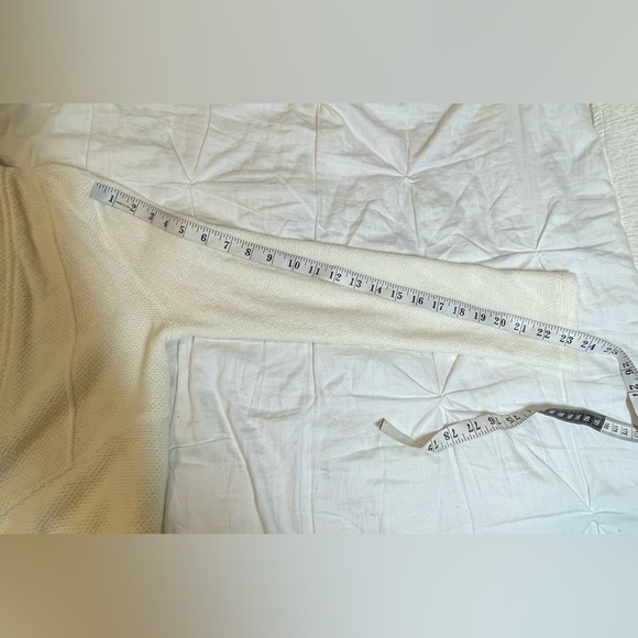 En Creme Anthropologie Sweater Ivory Open Front Knit Cardigan | M - Picture 8 of 9